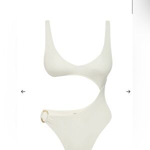 Monday Swimwear
St. Barth’s One Piece-Ivory 
Size: M